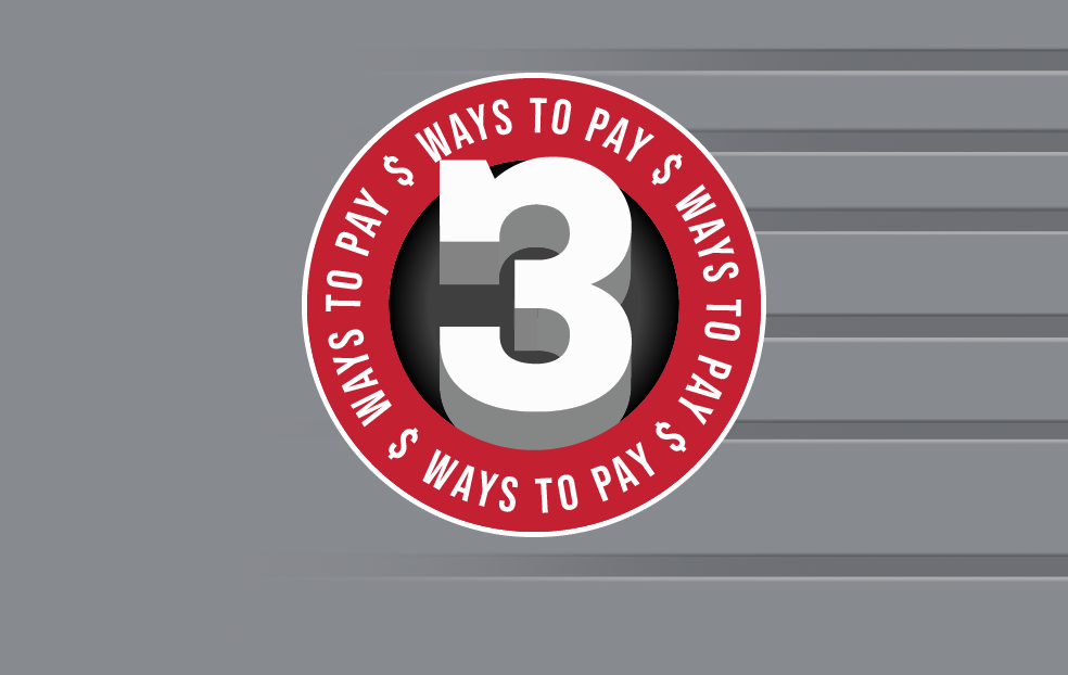 Ways to Pay Banner