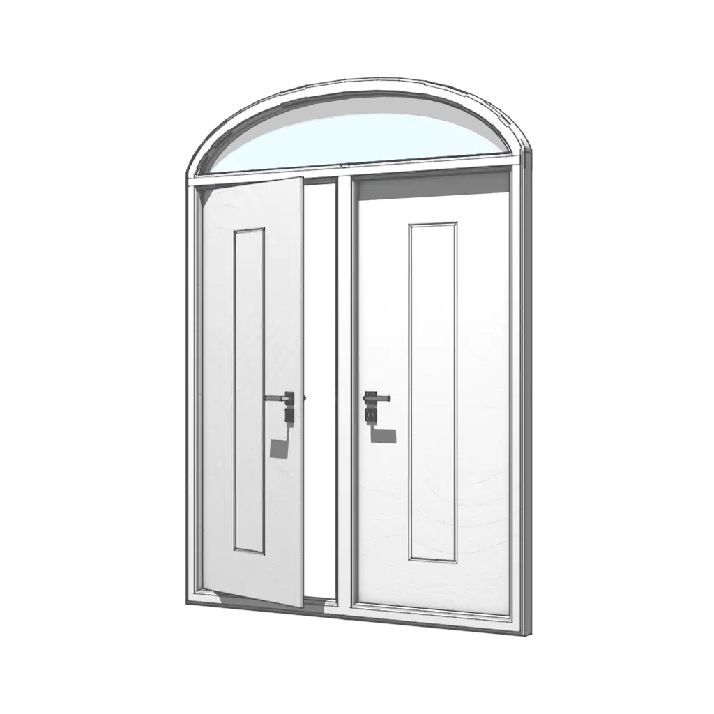 Double Door with Eliptical Transom